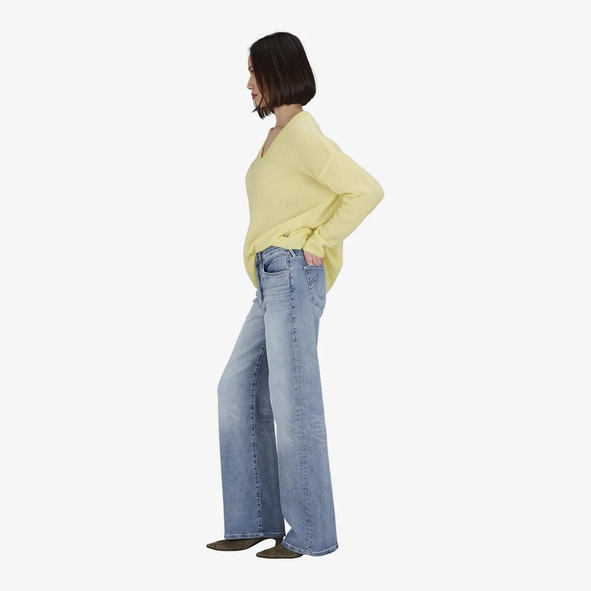 Weit geschnittene Jeans in heller Waschung