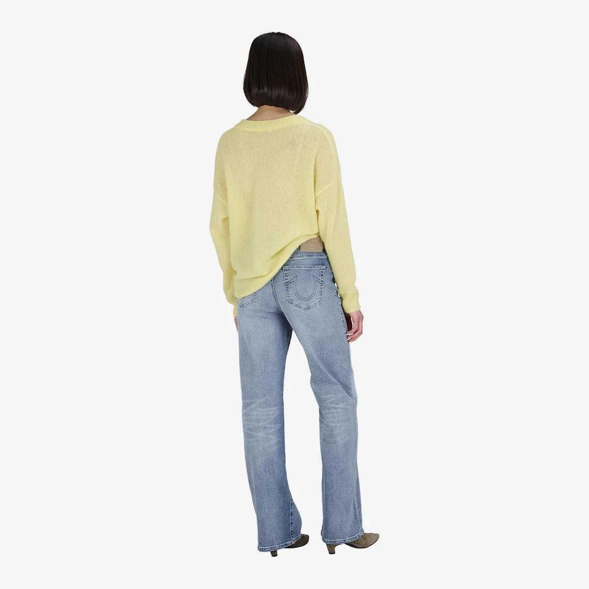 Weit geschnittene Jeans in heller Waschung