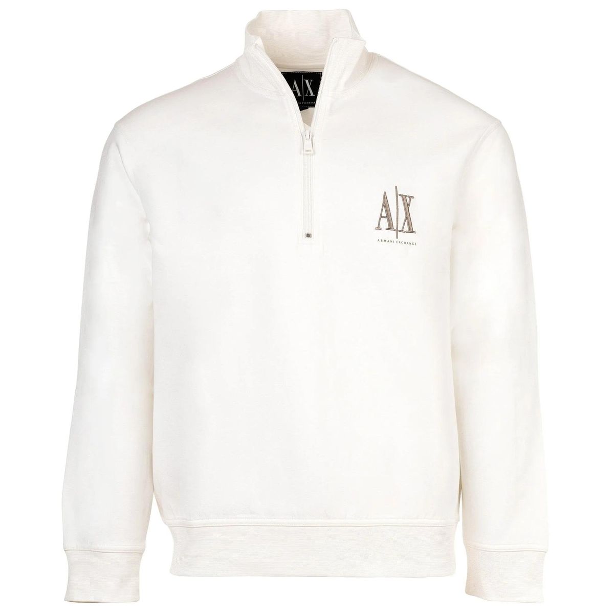 Herren Sweatshirt mit halbem Reißverschluss und Logo