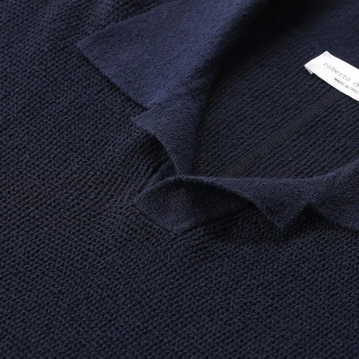 Strick-Polohemd aus Leinenmischung