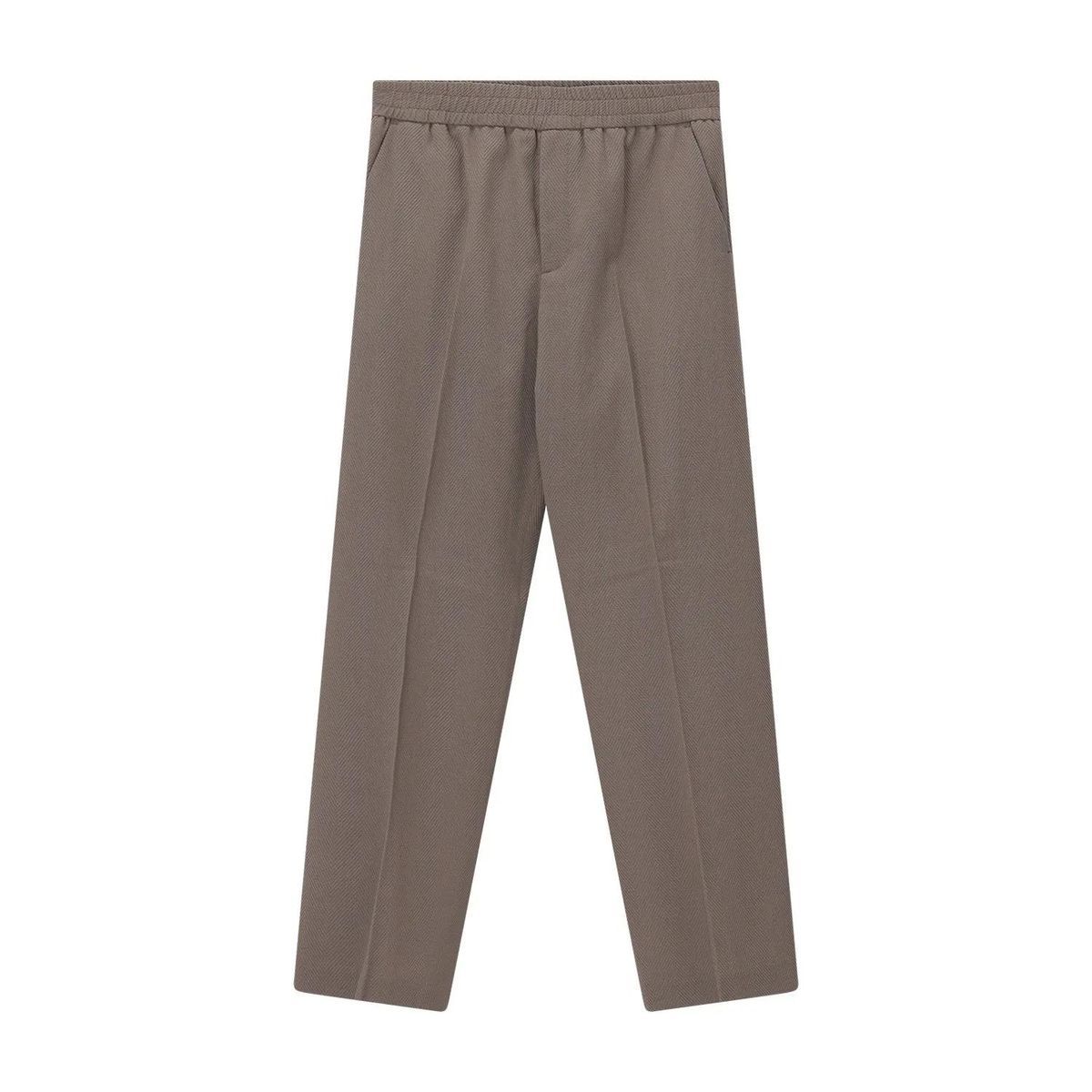 Weite Stoffhose aus Wollmischung