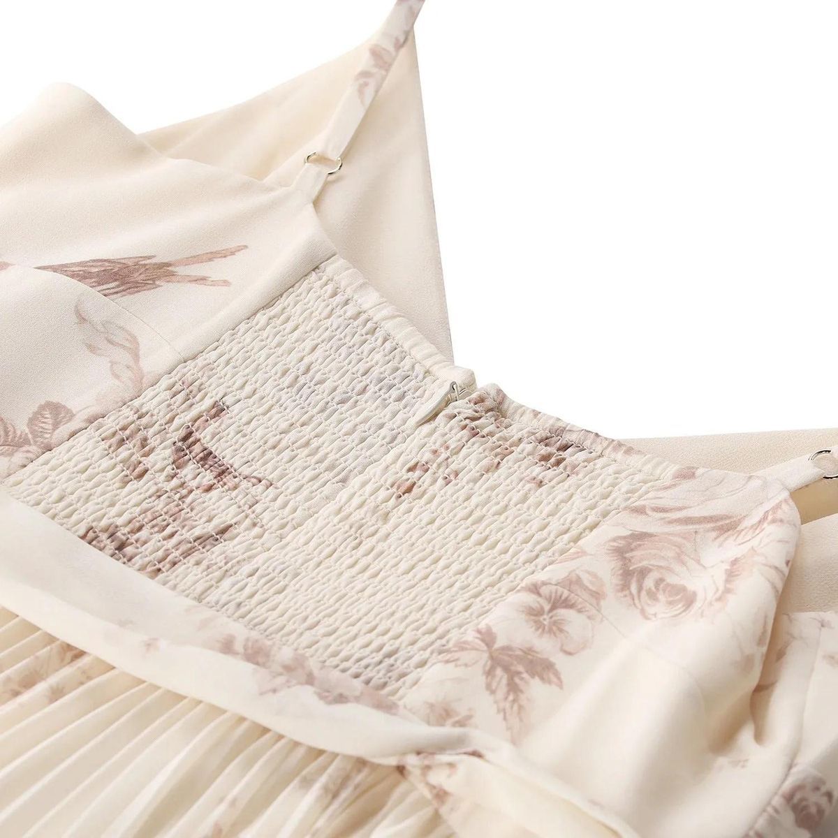 Elegantes Maxikleid mit Blumenprint und Falten