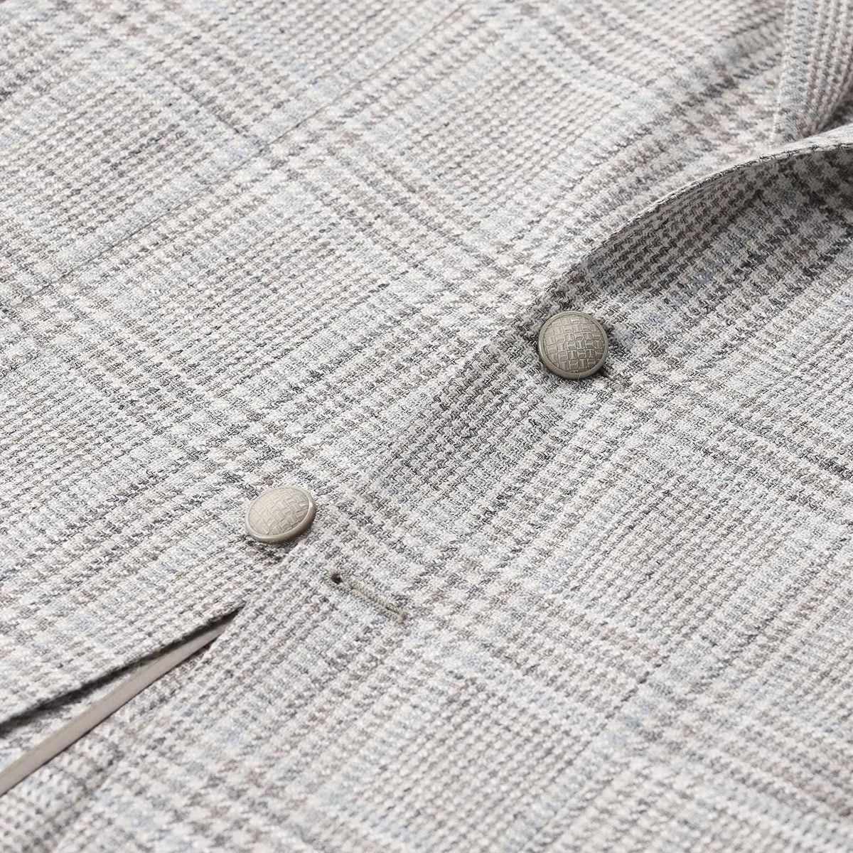 Kariertes Seidenmischungs-Sakko