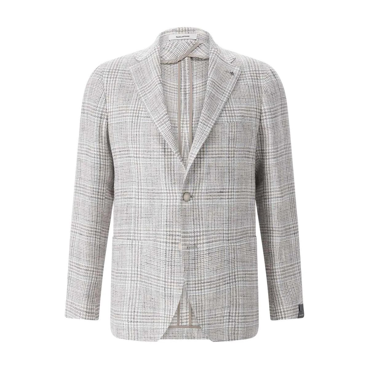 Kariertes Seidenmischungs-Sakko