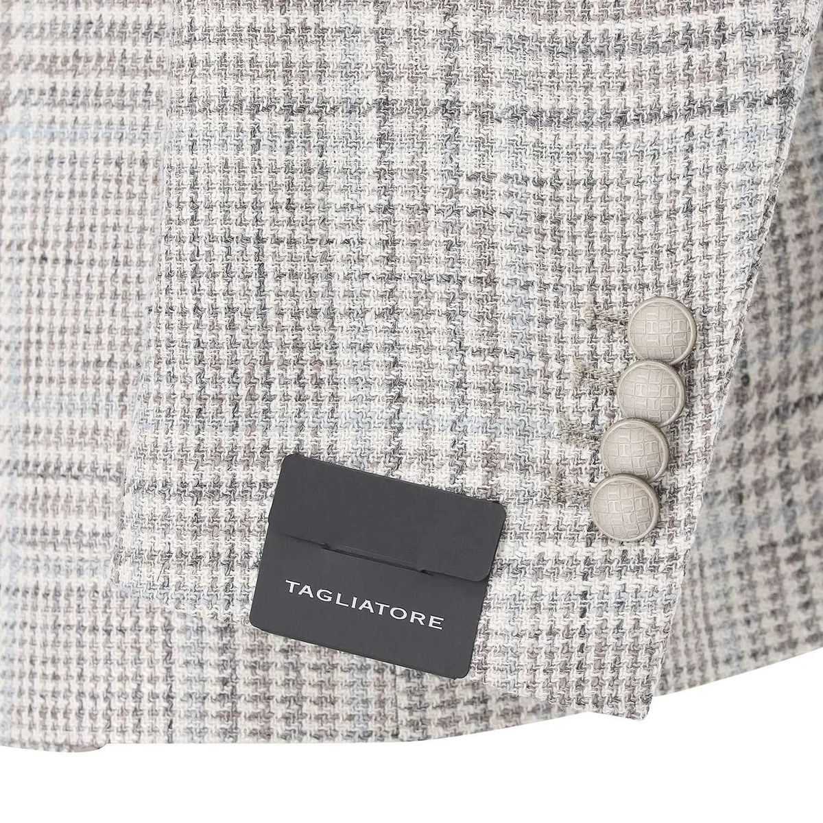 Kariertes Seidenmischungs-Sakko