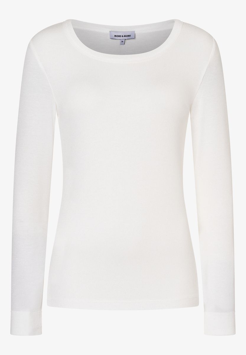 Klassisches Langarmshirt in Rippstrick