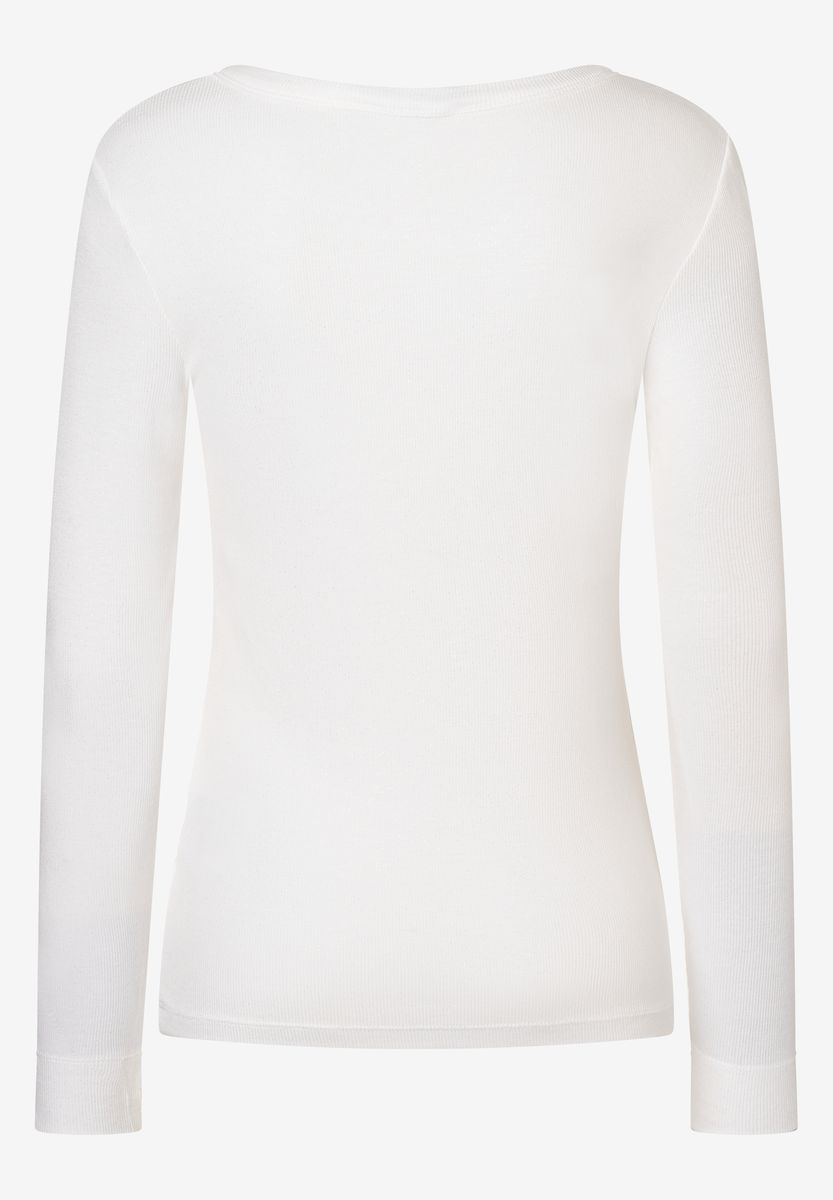 Klassisches Langarmshirt in Rippstrick