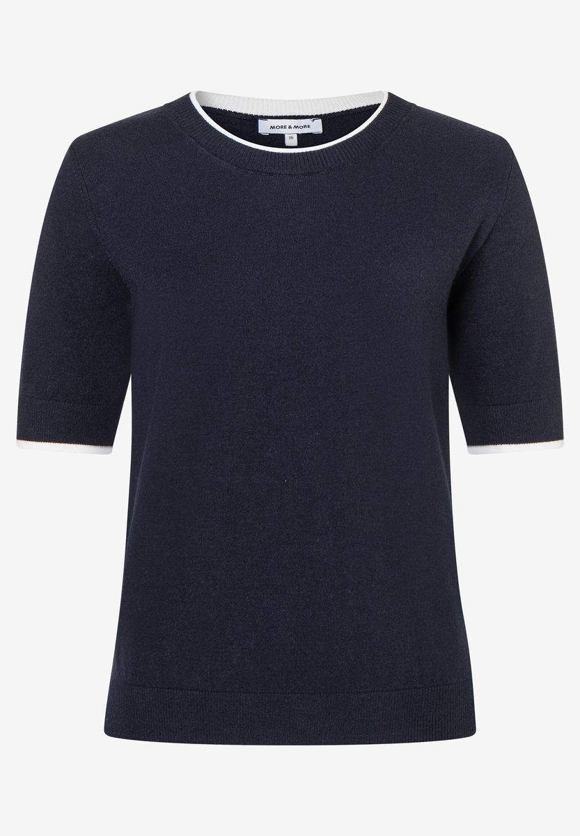 Feinstrick Kurzarm-Pullover