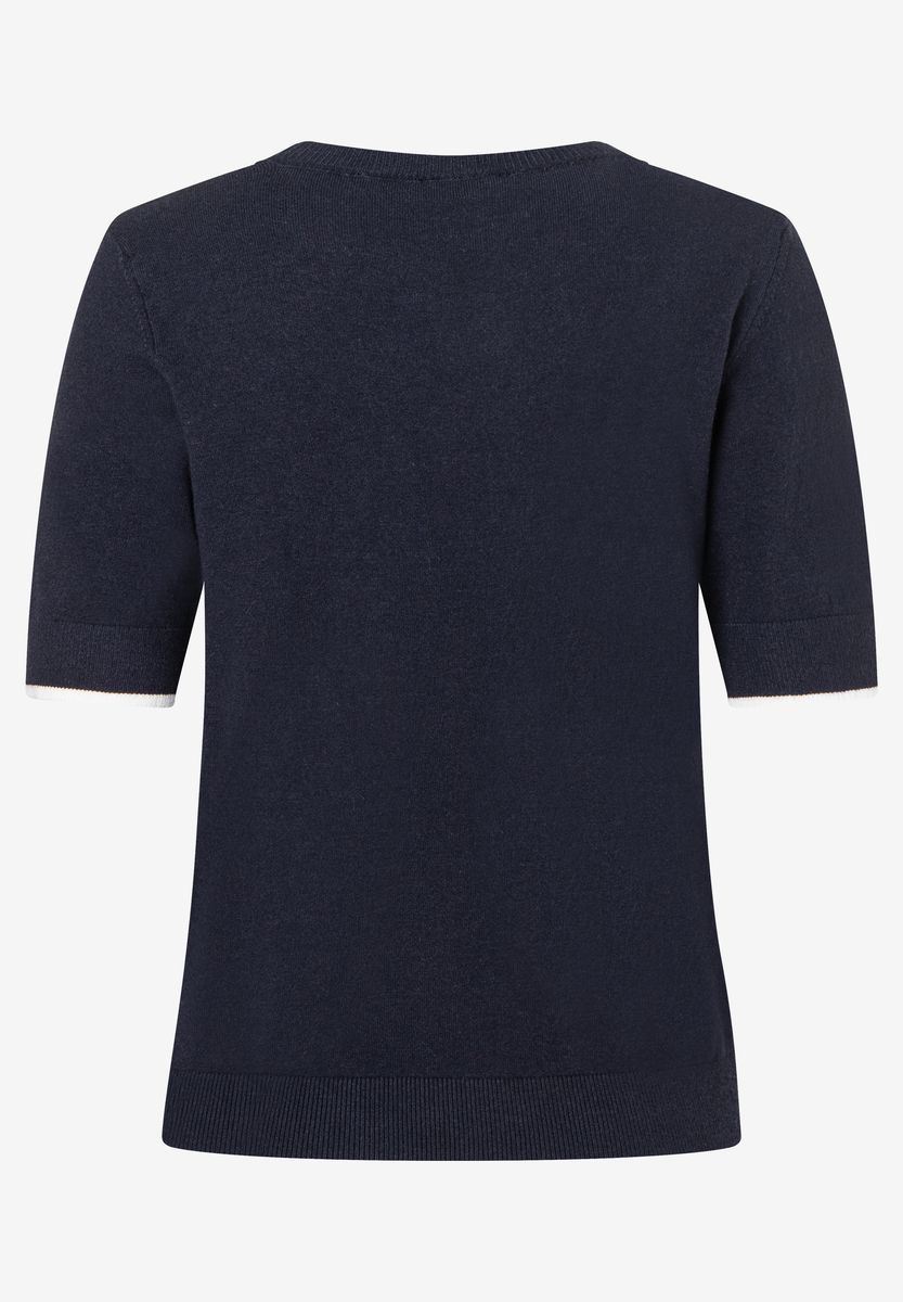 Feinstrick Kurzarm-Pullover