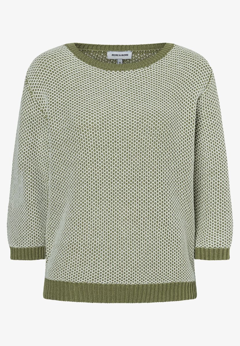 Strukturierter Strickpullover mit Rundhalsausschnitt