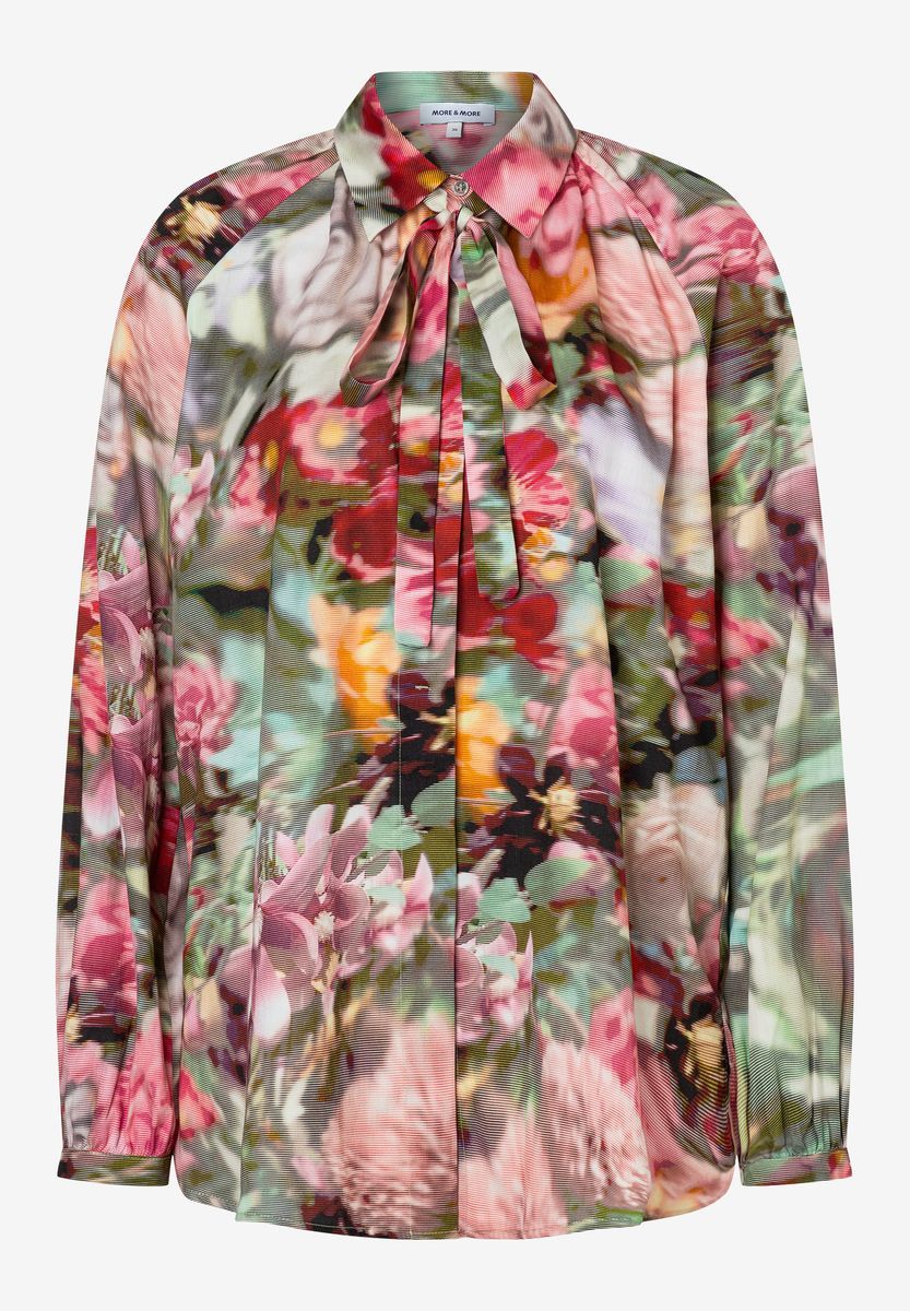 Bluse mit Blumenmuster und Schluppe