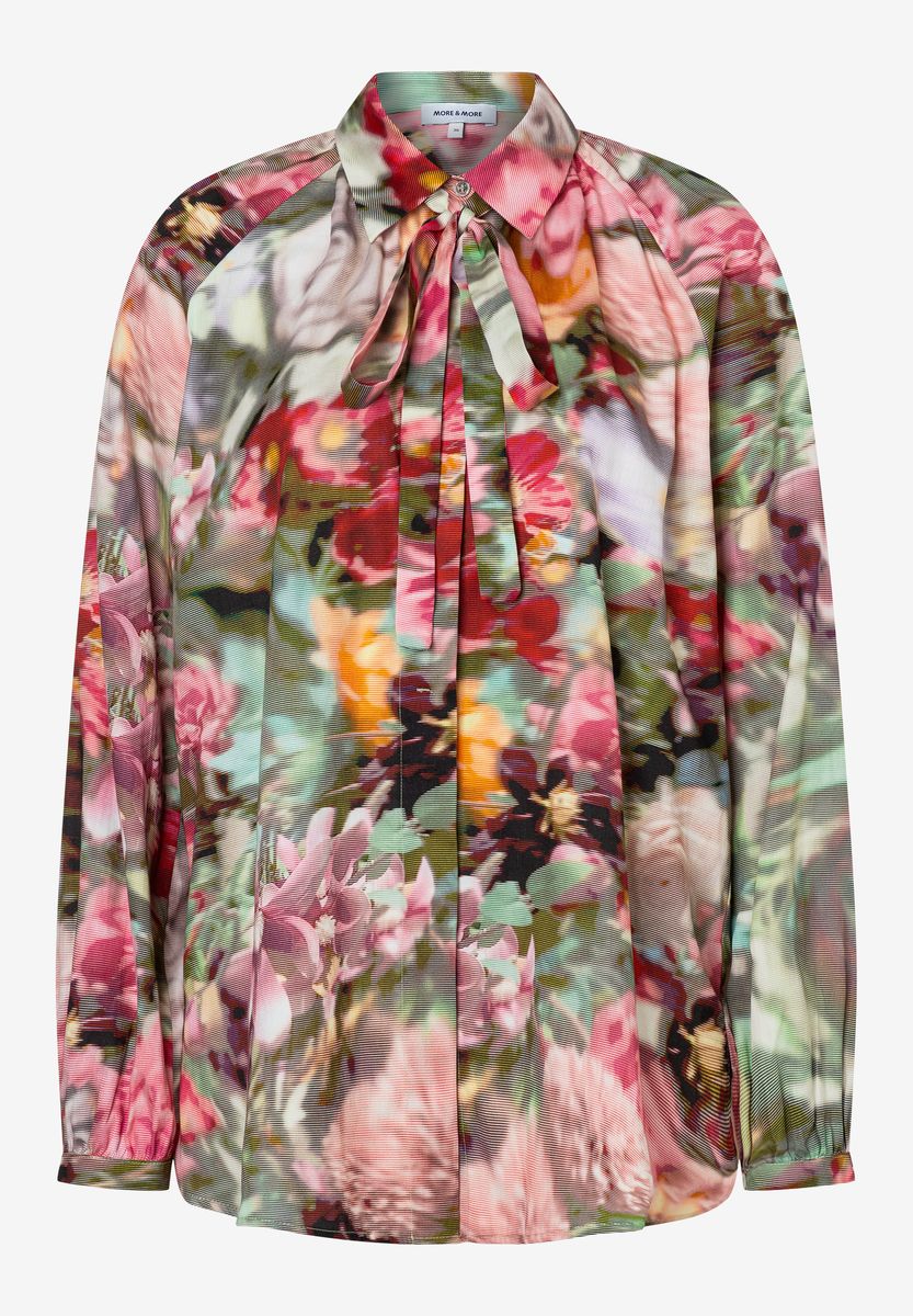 Schluppenbluse mit Print