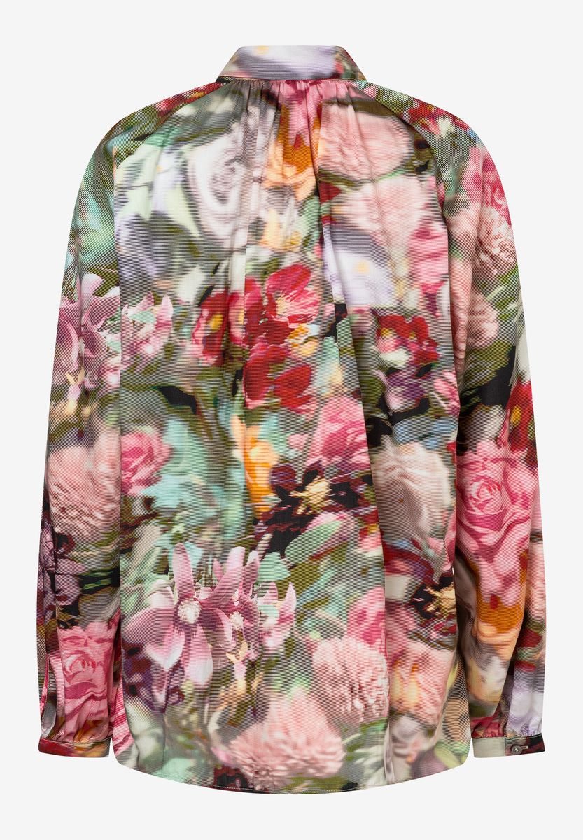 Schluppenbluse mit Print