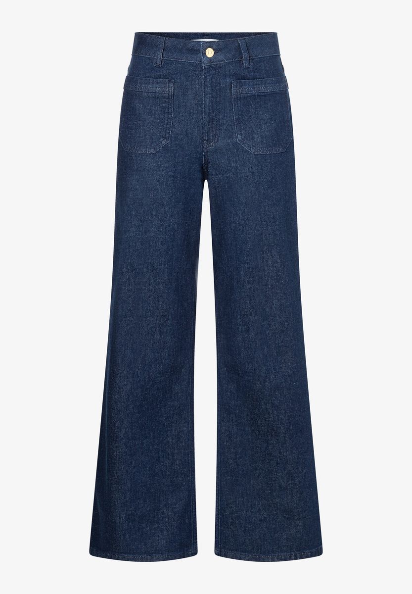 Weitgeschnittene Jeans in dunkler Waschung