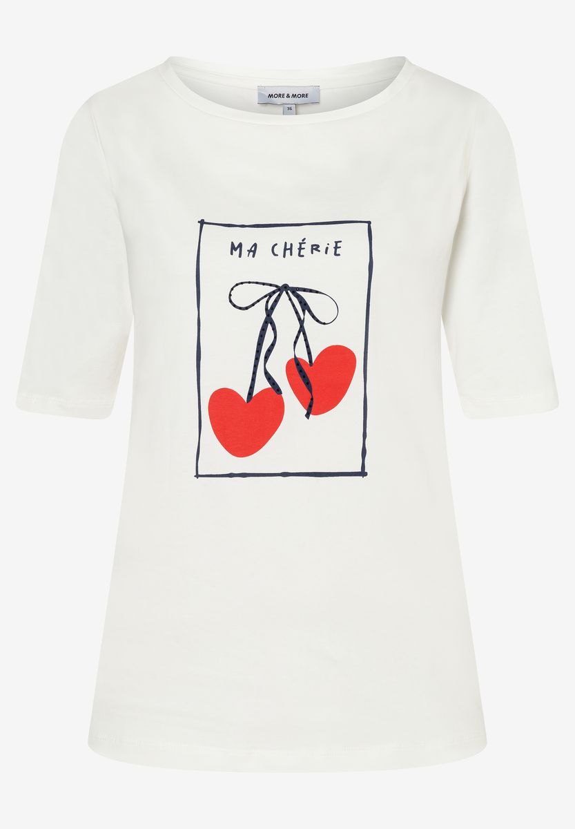 T-Shirt mit Grafik-Kirschdruck