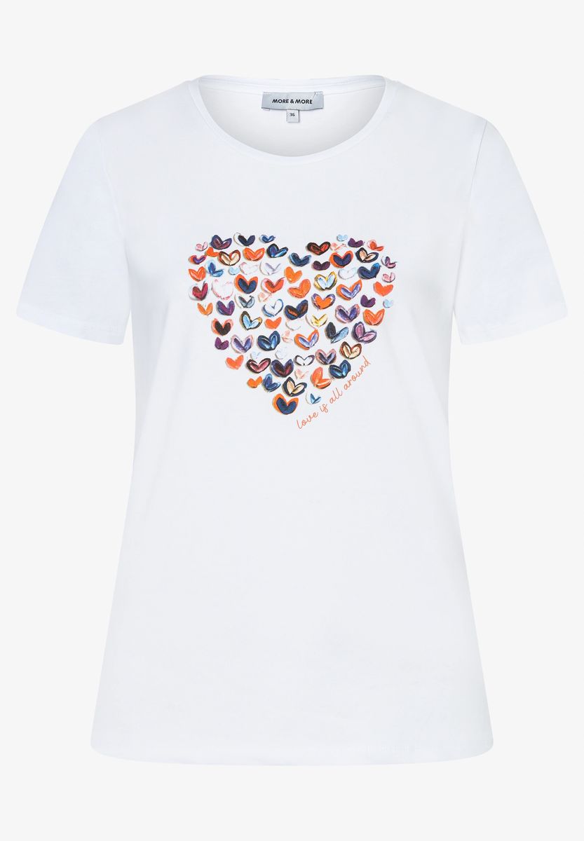 T-Shirt mit Herz Grafikdruck