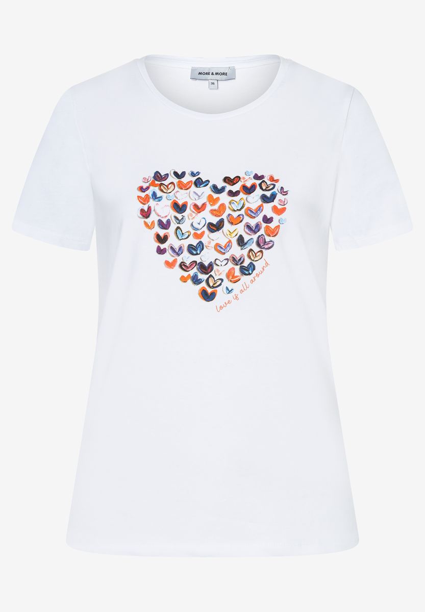 T-Shirt mit Herz Grafikdruck