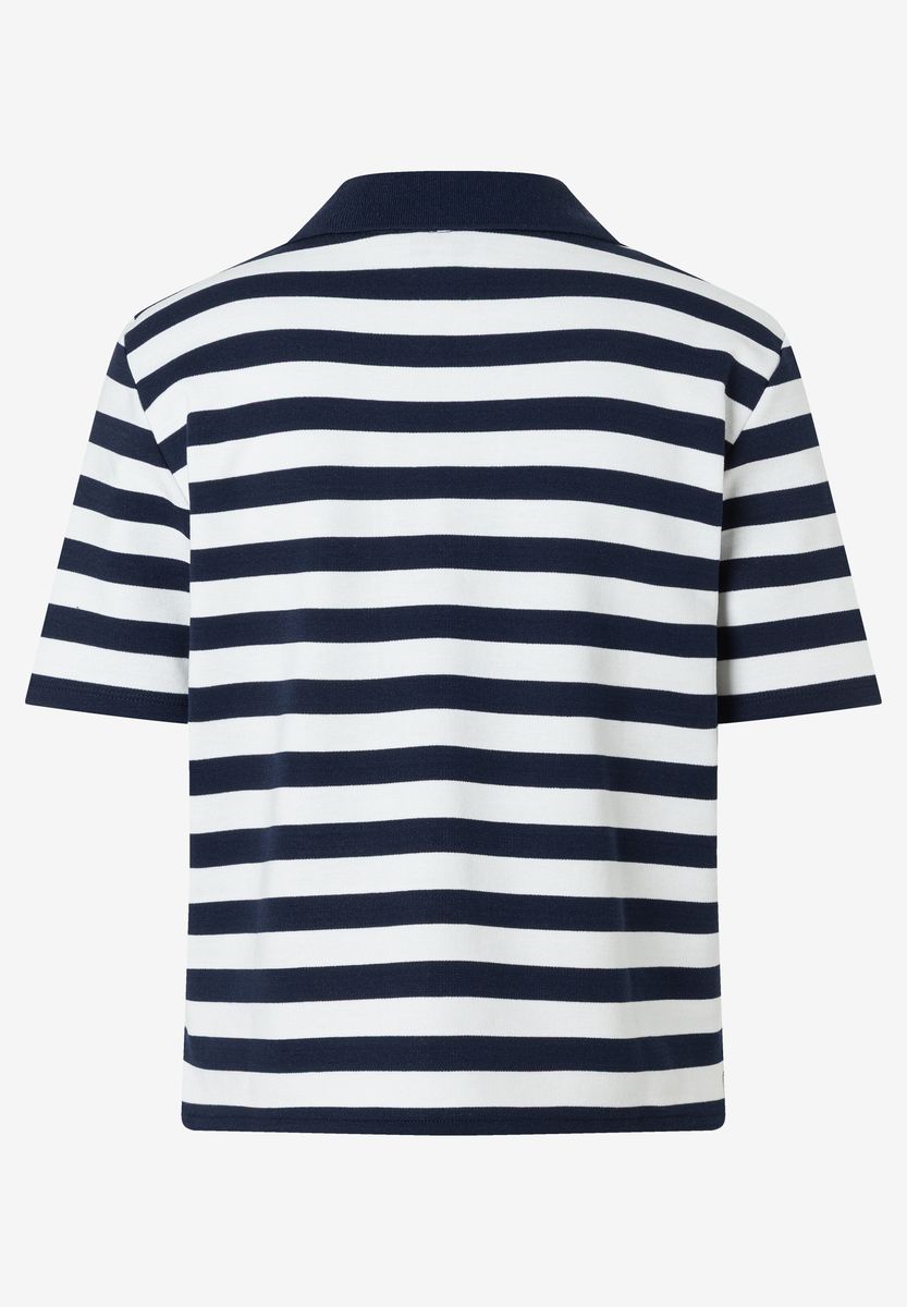 Gestreiftes Poloshirt mit Herzdetail