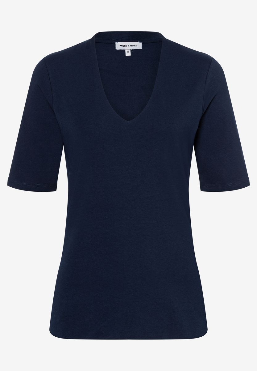 Klassisches T-Shirt mit V-Ausschnitt