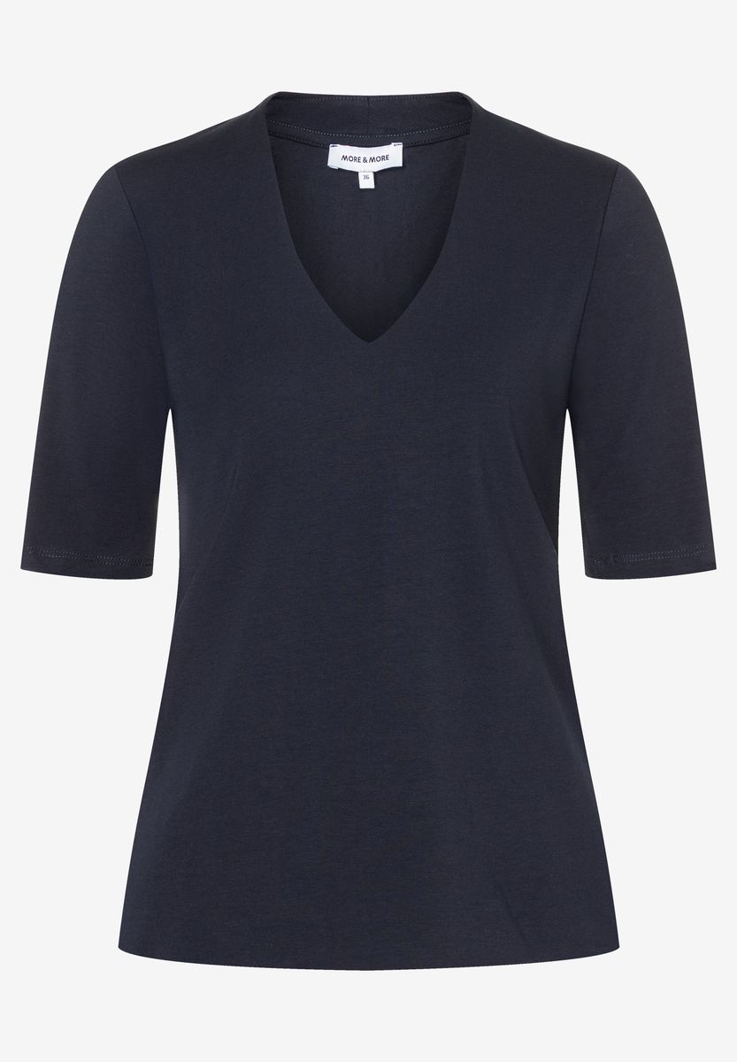 Klassisches T-Shirt mit V-Ausschnitt