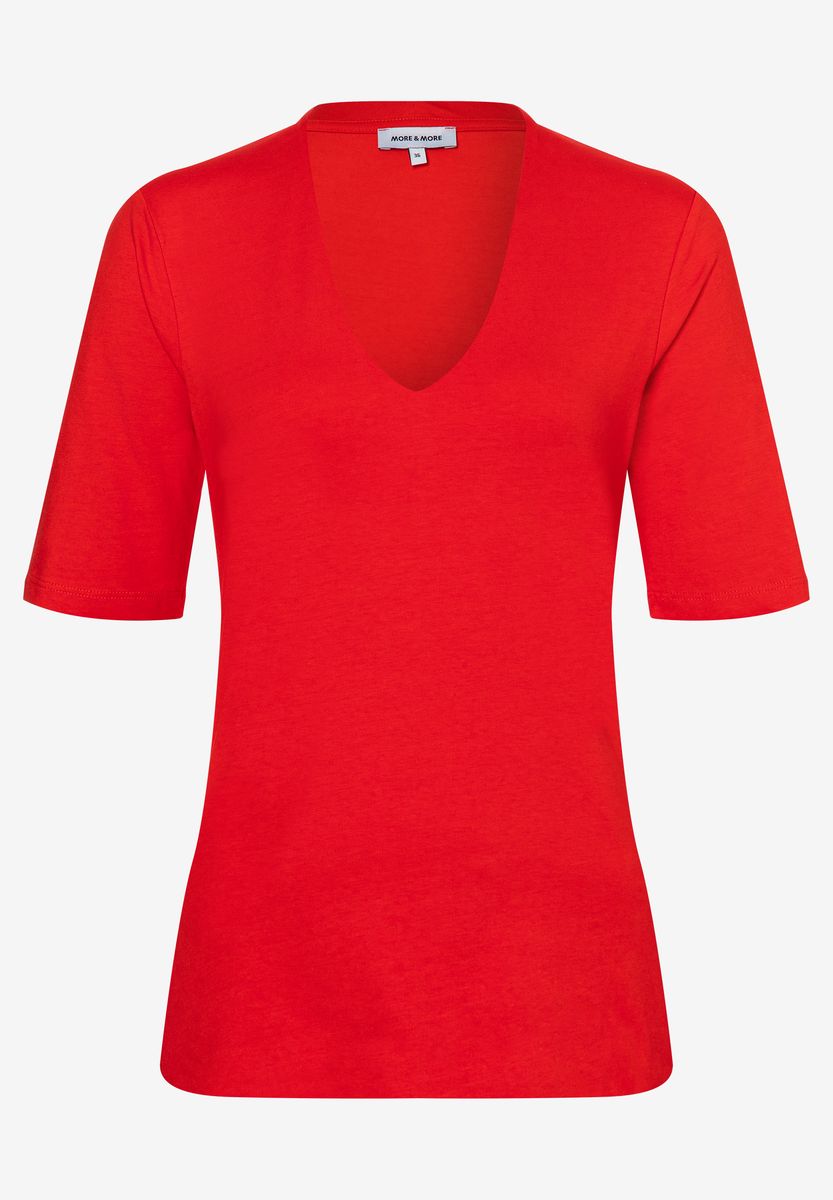 Klassisches T-Shirt mit V-Ausschnitt