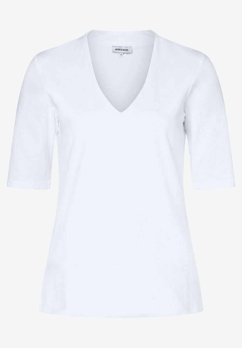 Klassisches T-Shirt mit V-Ausschnitt
