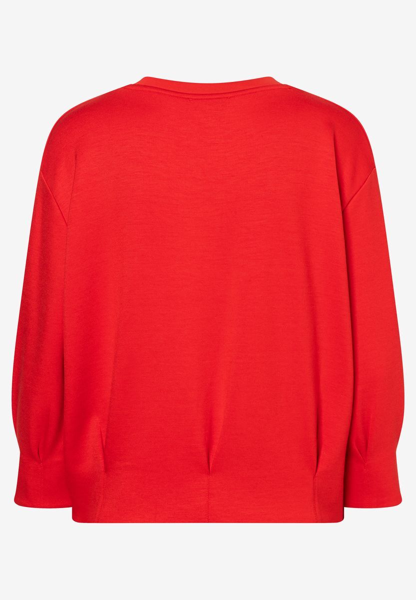 Sweatshirt mit V-Ausschnitt und lockerer Passform