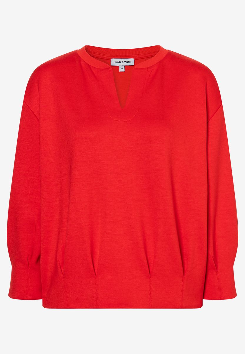 Sweatshirt mit V-Ausschnitt und lockerer Passform