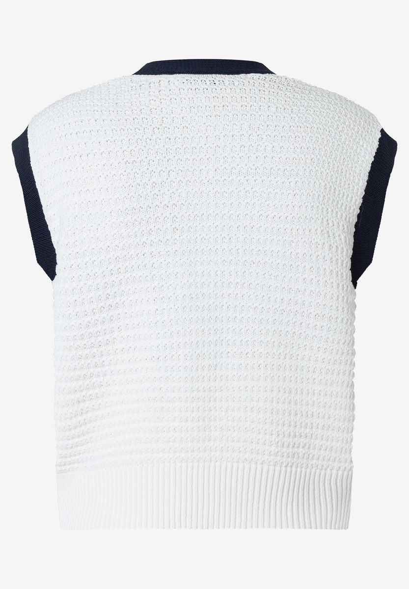 Preppy Strickweste mit Taschen