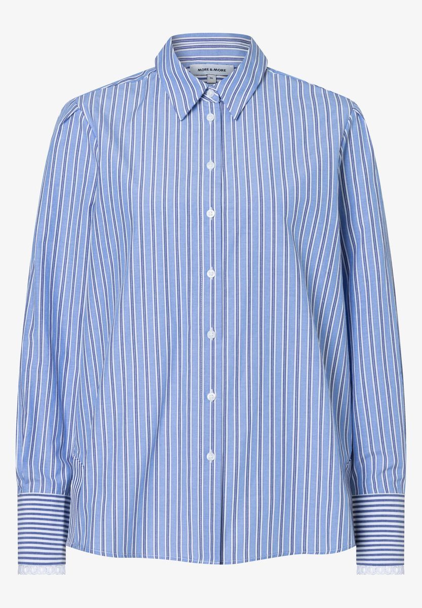 Gestreiftes Langarm-Hemd mit Knopfleiste