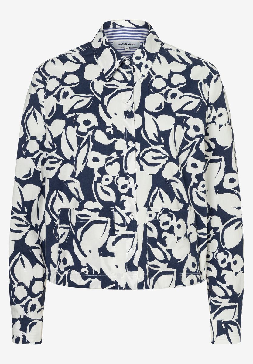 Baumwolljacke mit Blumendruck