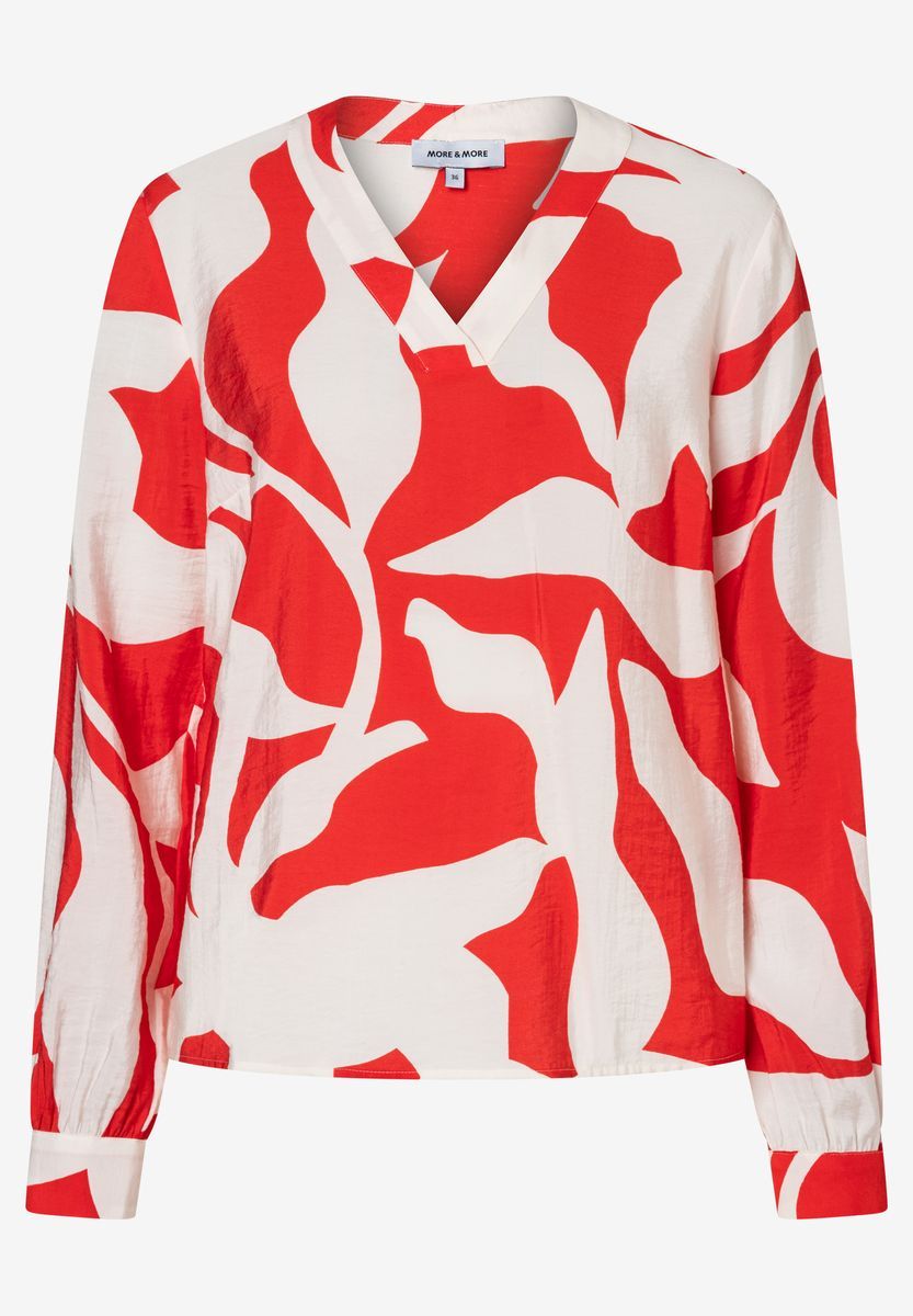 Langarmbluse mit abstraktem Print