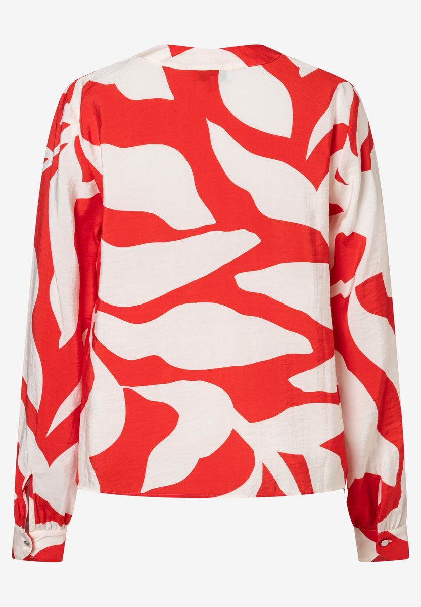 Langarmbluse mit abstraktem Print