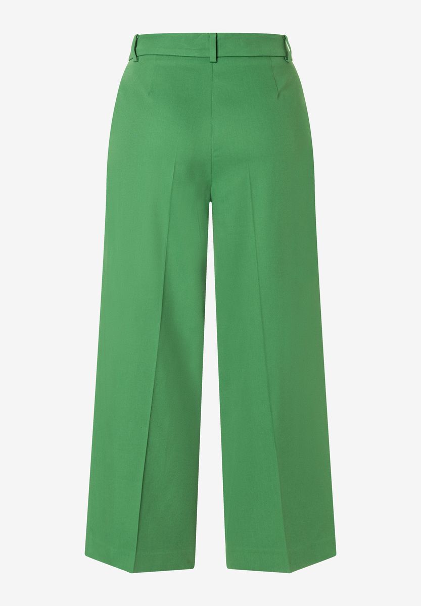 Marineblaue, weit geschnittene Culottes mit Gürtel