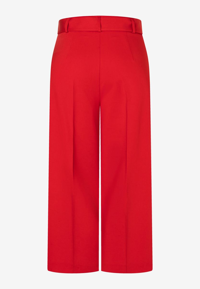 Marineblaue, weit geschnittene Culottes mit Gürtel