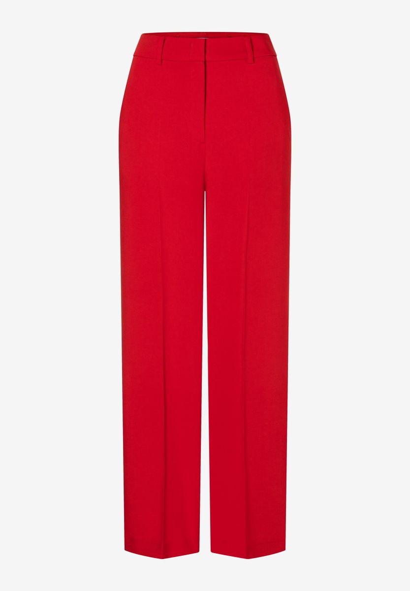 Weite Bundfaltenhose aus Krepe
