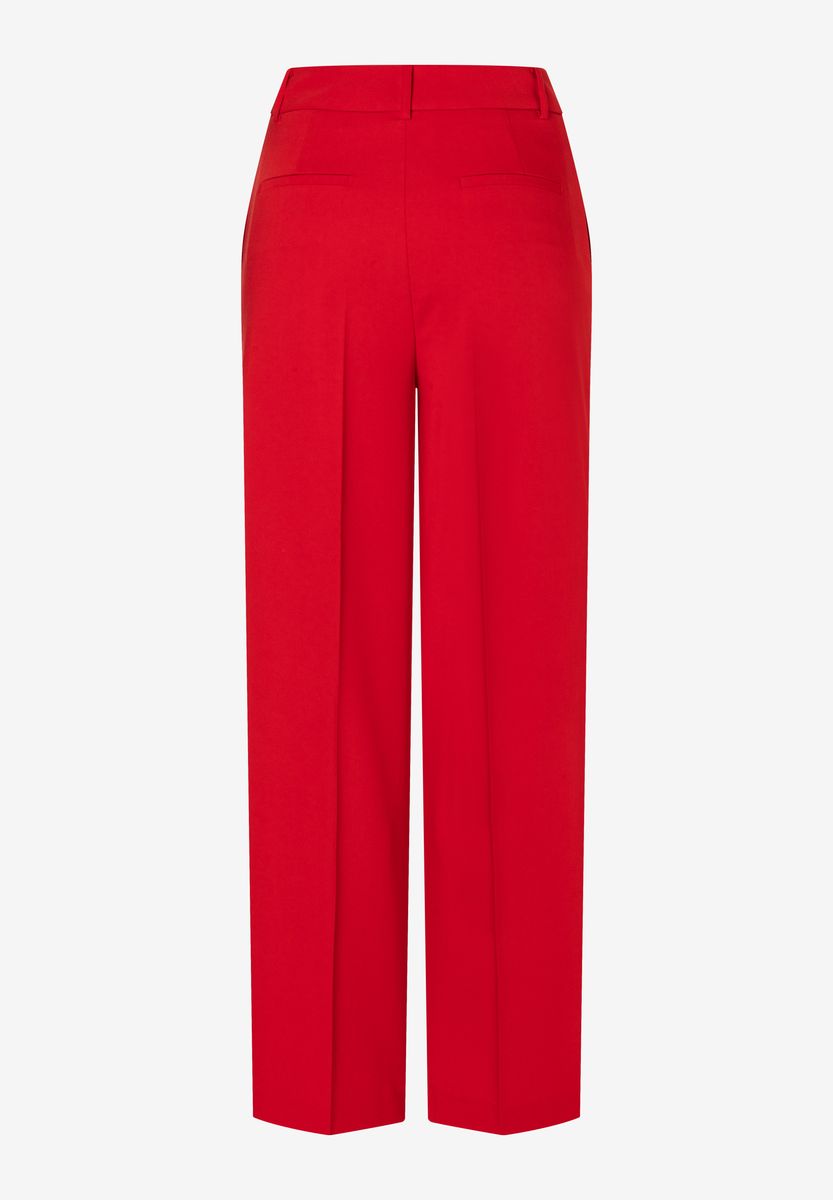Weite Bundfaltenhose aus Krepe