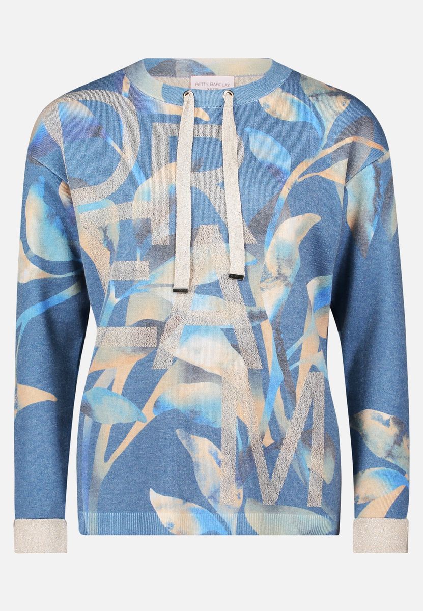 Feinstrickpullover mit floralem Muster