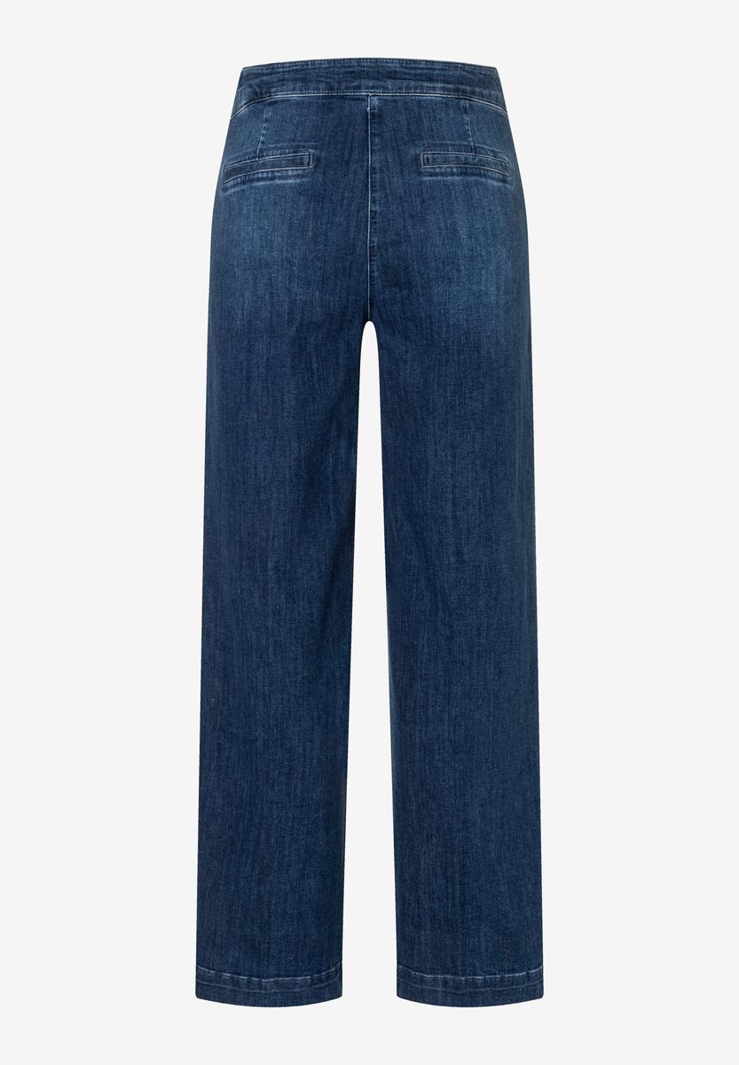 Weite Denim Schlaghose mit Knöpfen