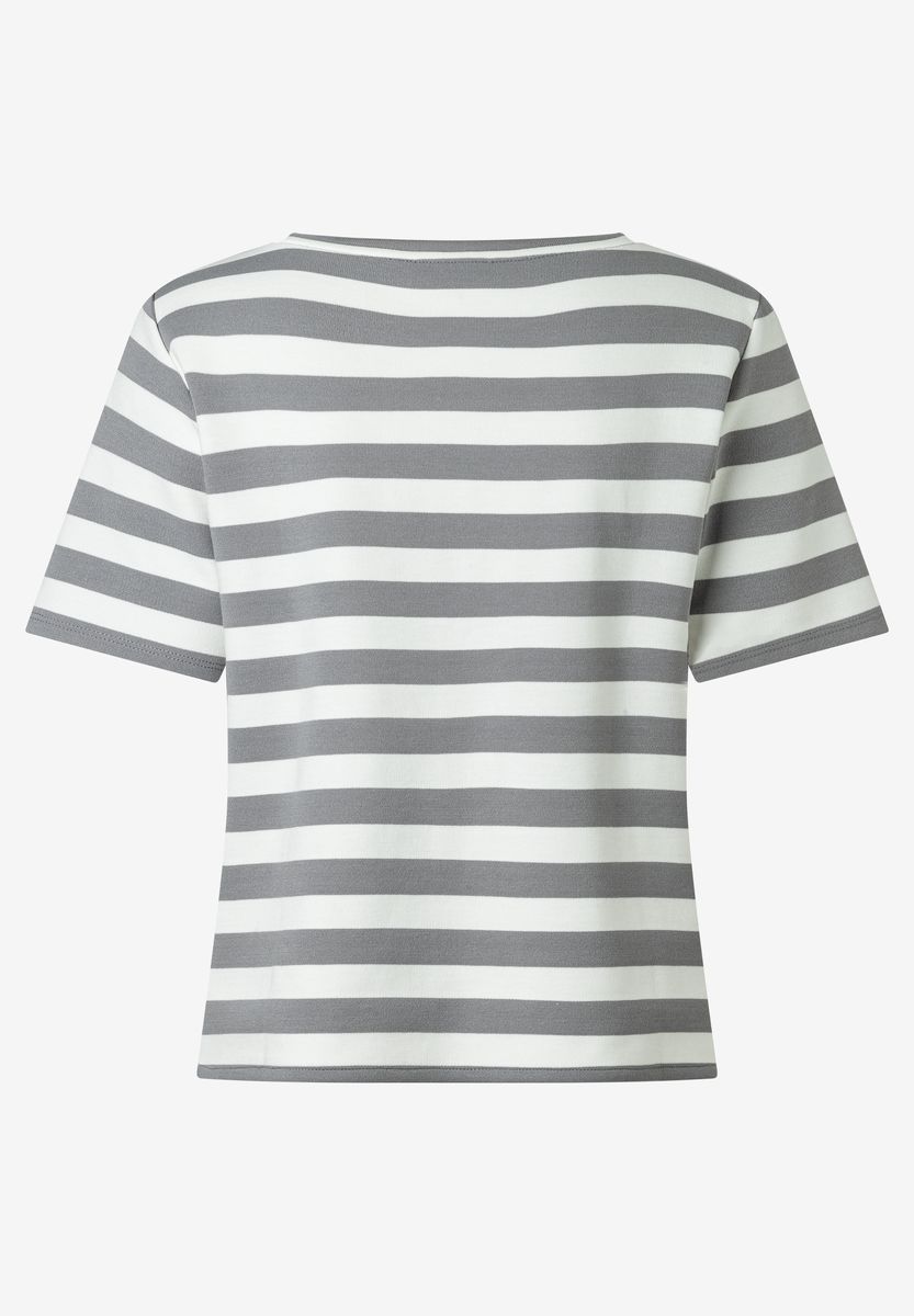 Gestreiftes T-Shirt mit Grafikprint