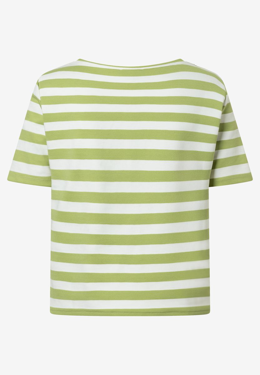 Gestreiftes T-Shirt mit Grafikprint