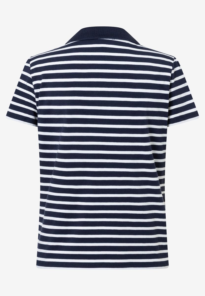 Gestreiftes Poloshirt mit Zitronen-Detail