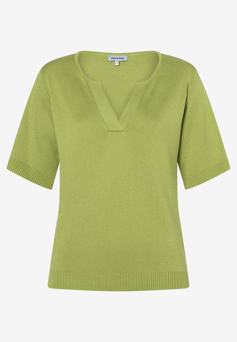 Kurzarm Strickpullover mit V-Ausschnitt