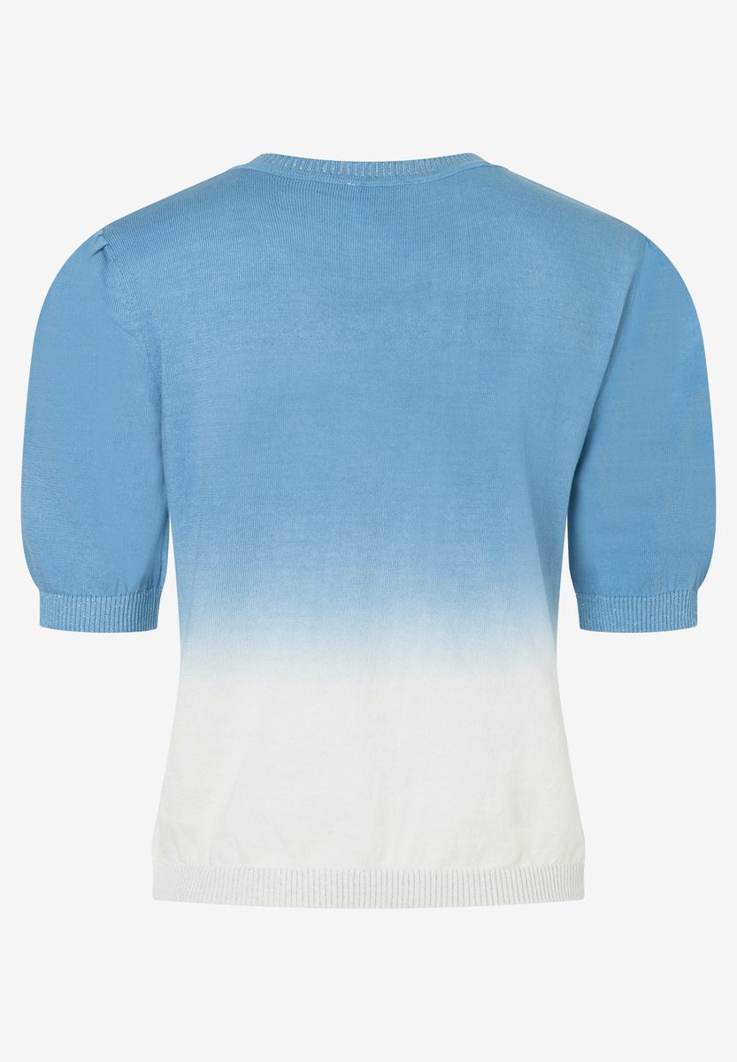 Strickoberteil mit Farbverlauf und Puffärmeln