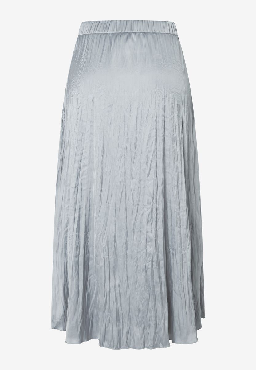 Texturierter Satin-Midi-Rock mit Gummizug