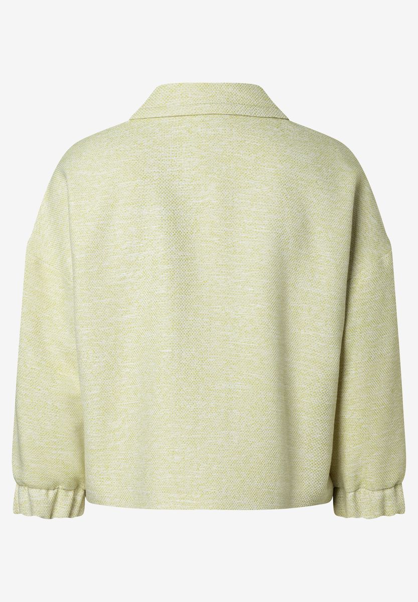 Bouclé Jacke mit Knöpfen in Grün