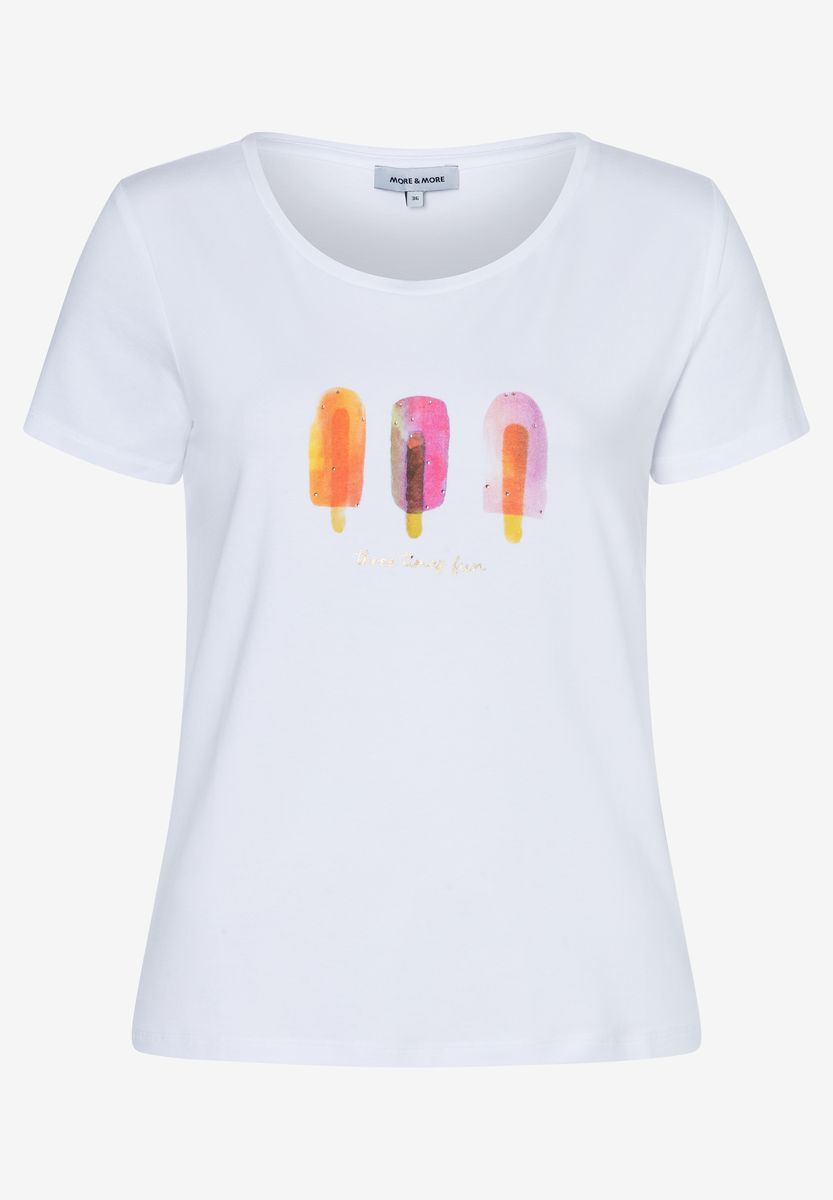 Lässiges T-Shirt mit Eis-Grafik