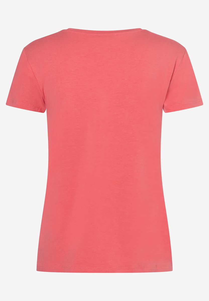 Lässiges T-Shirt mit V-Ausschnitt und Grafikdruck