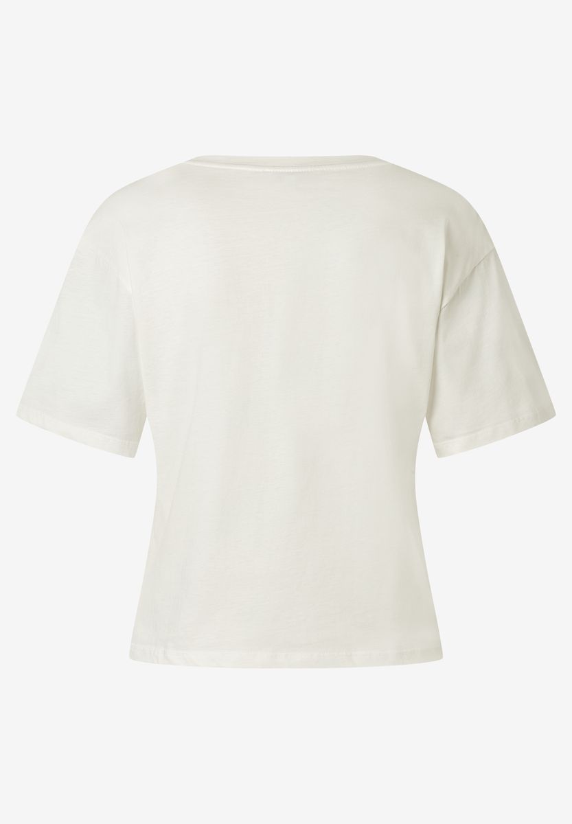 T-Shirt mit Pailletten-Blumenmuster