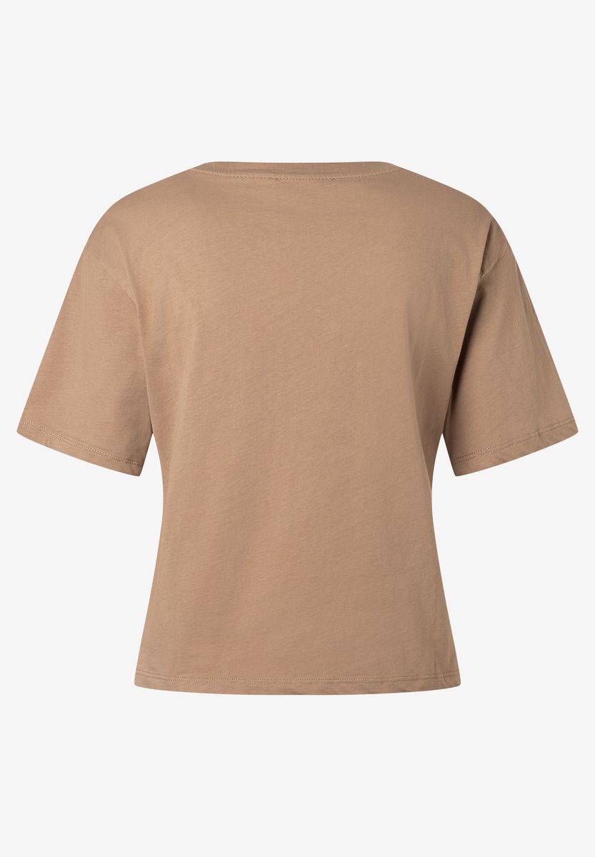 T-Shirt mit Pailletten-Blumenmuster